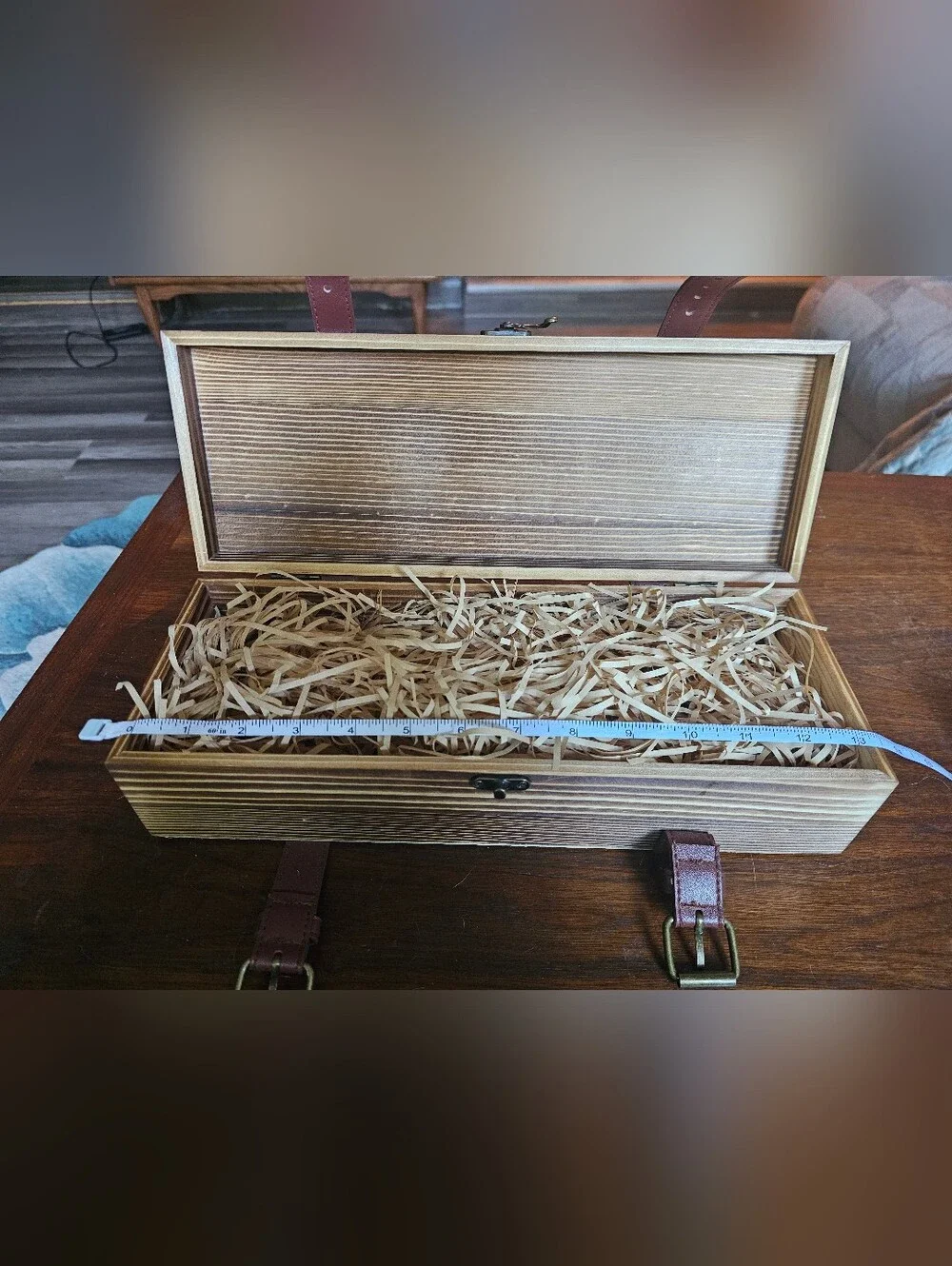Real Rustic Wooden Gift Box For Wine, Bottles, Long Gifts